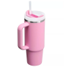 Термокружка Stanley Quencher H2.0 0,88 л с трубочкой, пионовая (10-11912-064)